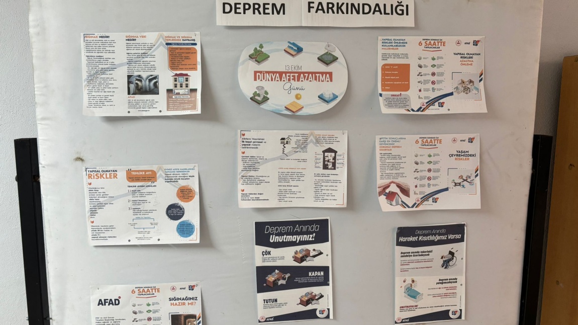 13 EKİM ULUSLARARASI AFET VE RİSKLERİN AZALTILMASI GÜNÜ